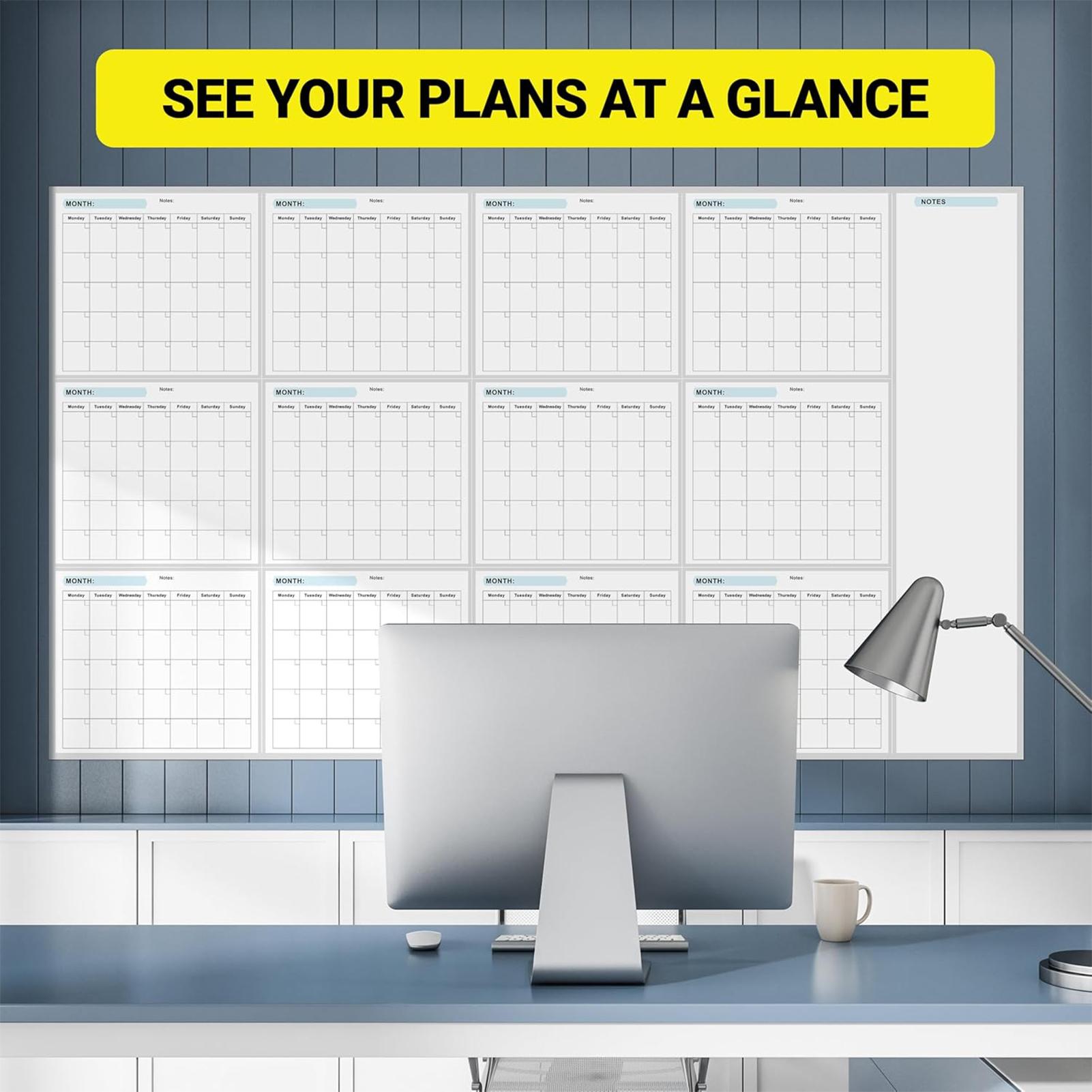 Dry Erase Weekly - Dry Erase Yearly Whiteboard Calendar Erasable