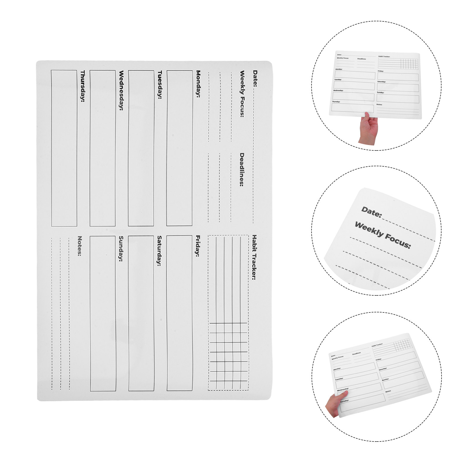 Dry Erase Weekly - Weekly Dry Erase Board Wall Sticker