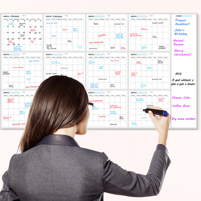 Dry Erase Weekly - 35x58Inches Extra Large Erasable Monthly Weekly
