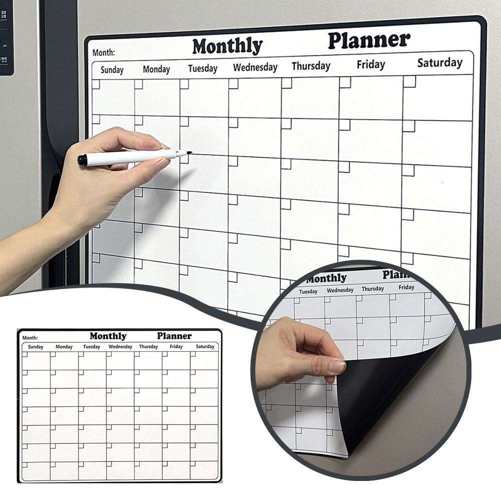Dry Erase Weekly - Stylish Magnetic Dry Erase Calendar Whiteboard