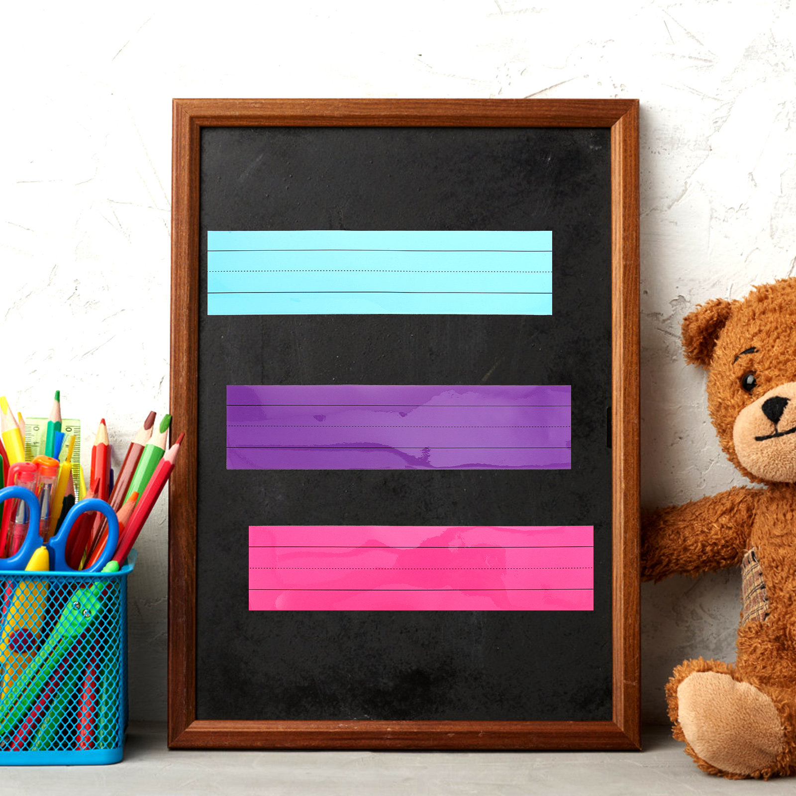 Dry Erase Weekly - 3Pcs Magnetic Lined Sentence Strips Dry