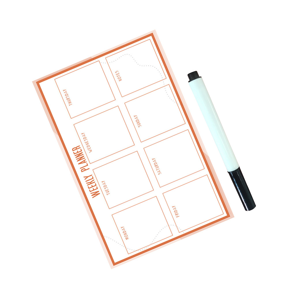 Dry Erase Weekly - Adhesive Weekly Calendar Whiteboard Dry Erase