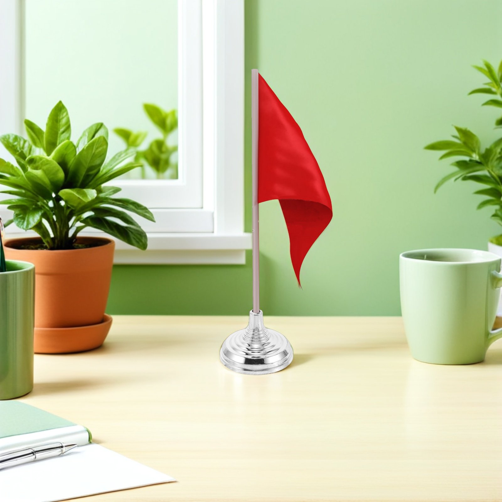 12Pcs Silver Mini Desk Flag St - Office Furniture And Design review and price