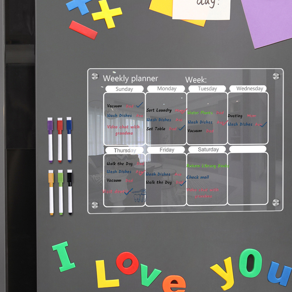 Fridge Magnet Calendar Board W - Dry Erase Weekly review and price