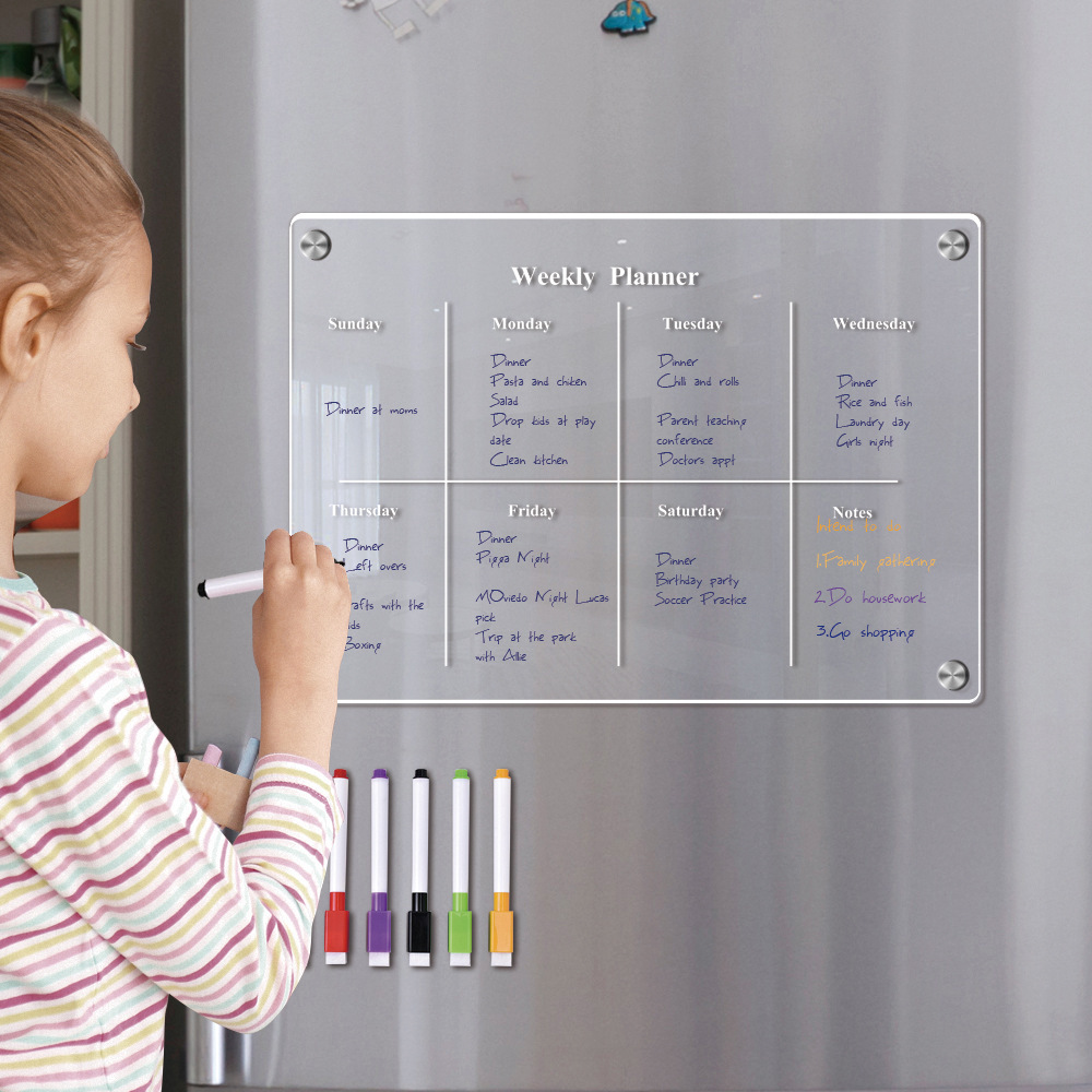 Fridge Magnet Calendar Board W - Dry Erase Weekly review and price