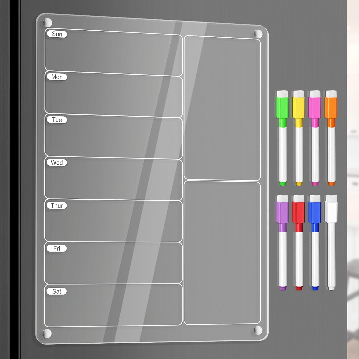 Clear Acrylic Magnetic Fridge  - Dry Erase Weekly review and price