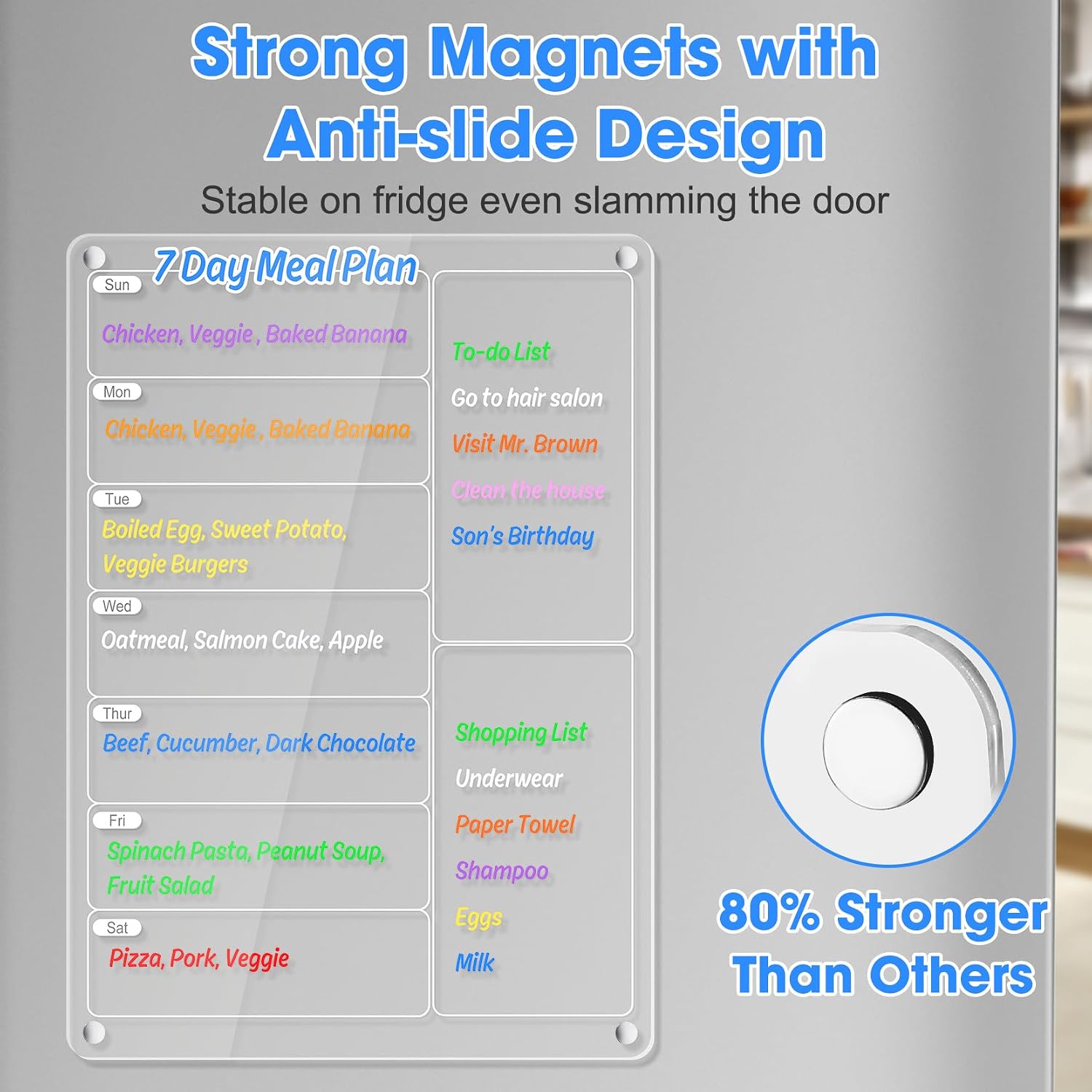 Clear Acrylic Magnetic Fridge  - Dry Erase Weekly review and price