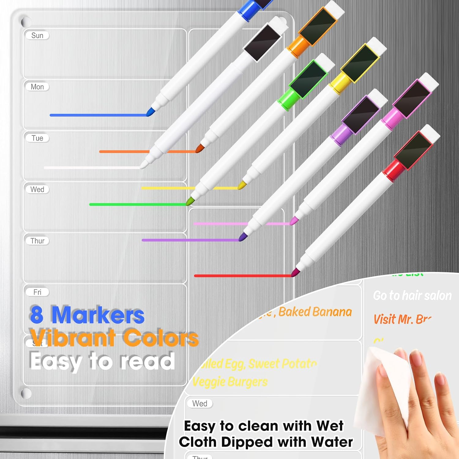 Clear Acrylic Magnetic Fridge  - Dry Erase Weekly review and price