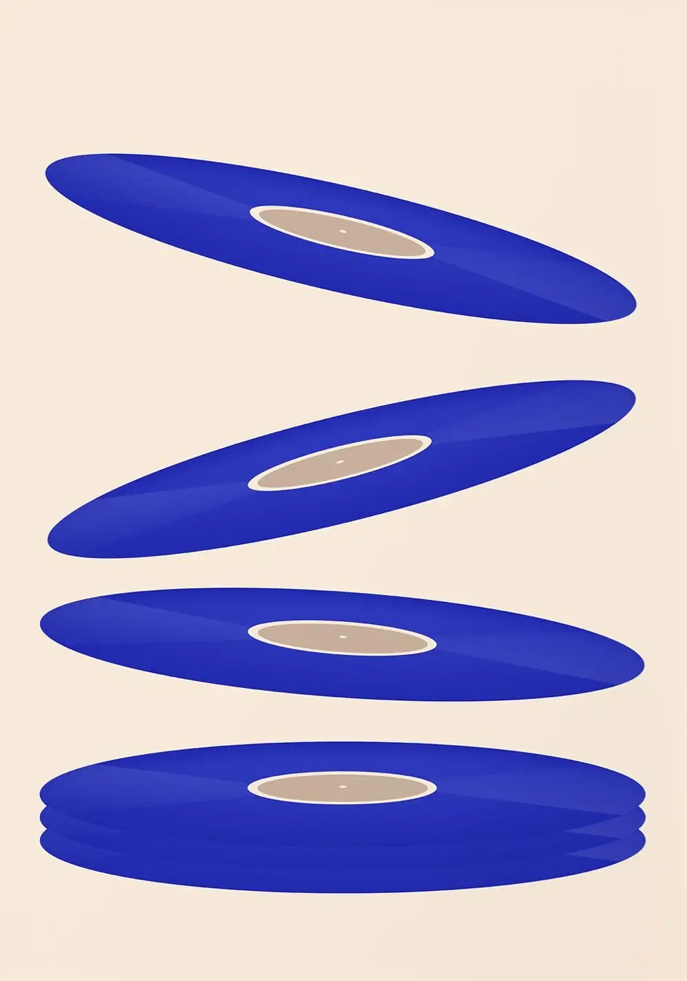 Mid Century Vinyl Record Canva - Office Furniture Used review and price
