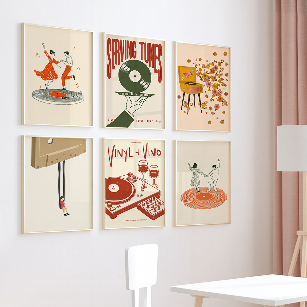 1pc Vintage Music Canvas Poste - Office Furniture Used review and price