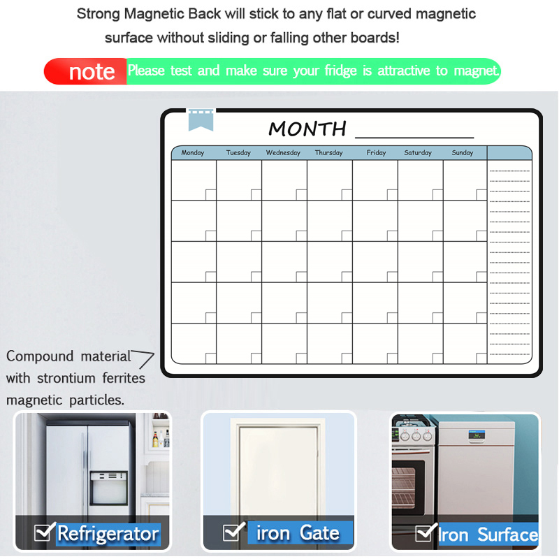 A3 Size Magnetic Monthly Weekl - Dry Erase Weekly review and price