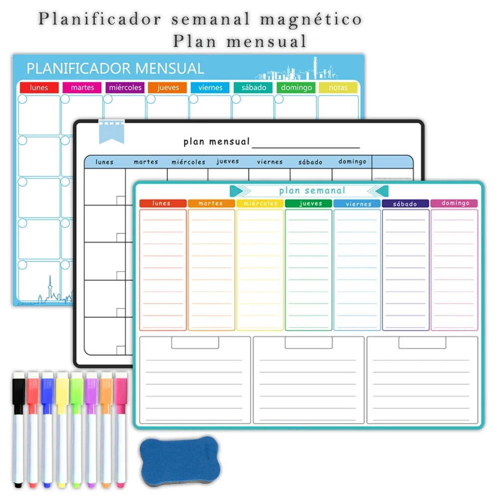A3 Size Magnetic Weekly &month - Dry Erase Weekly review and price