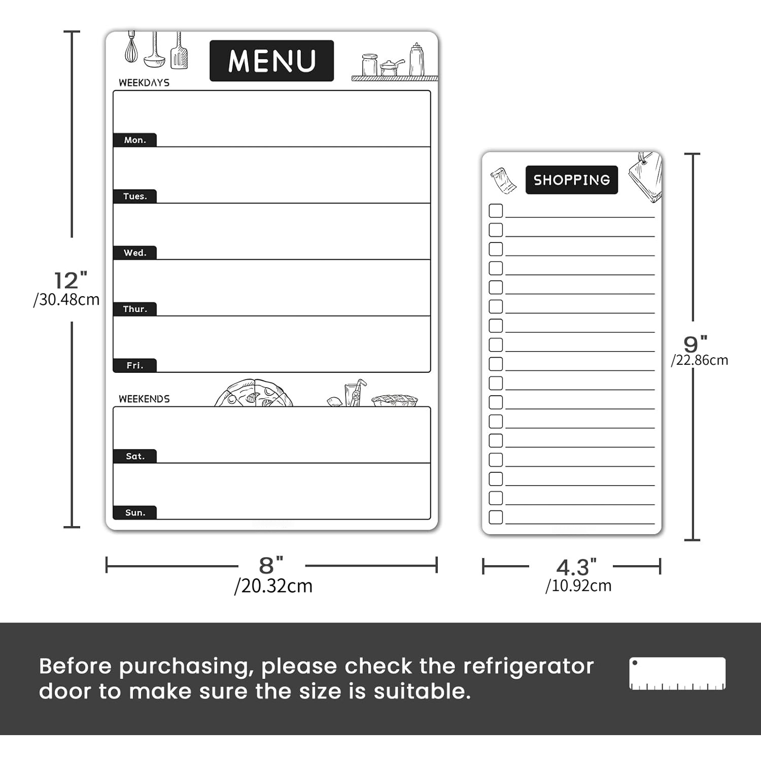 Magnetic Dry Erase Menu Board  - Dry Erase Weekly review and price