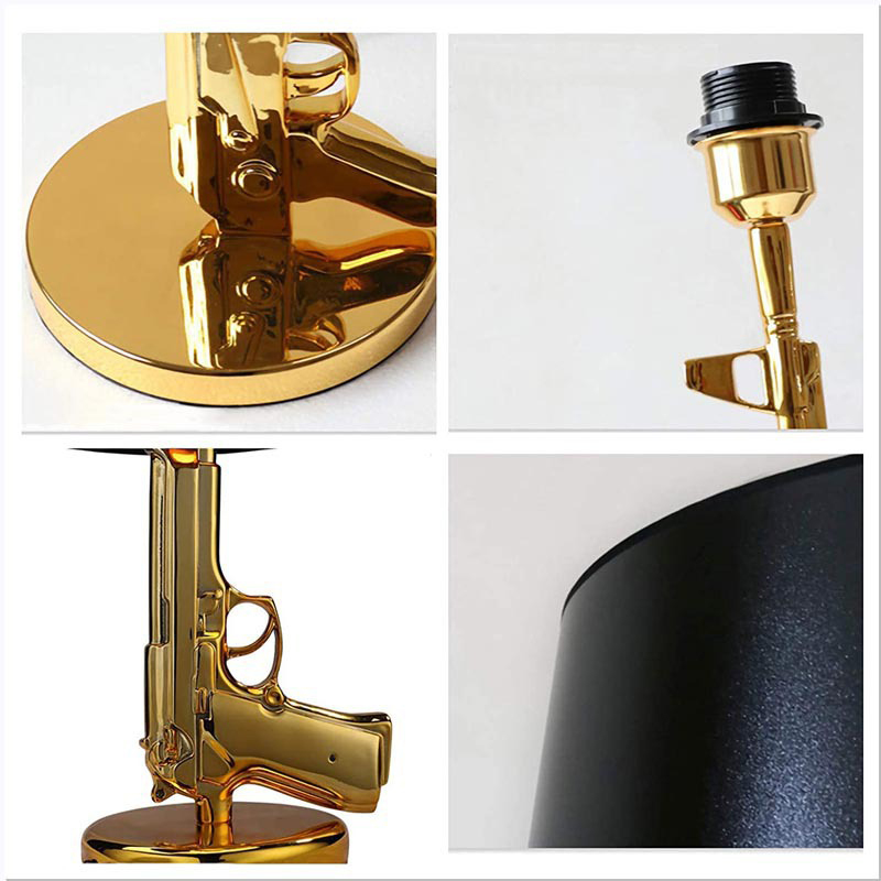 Gold Plated Pistol Table Desk  - Floor Lamp Arched review and price