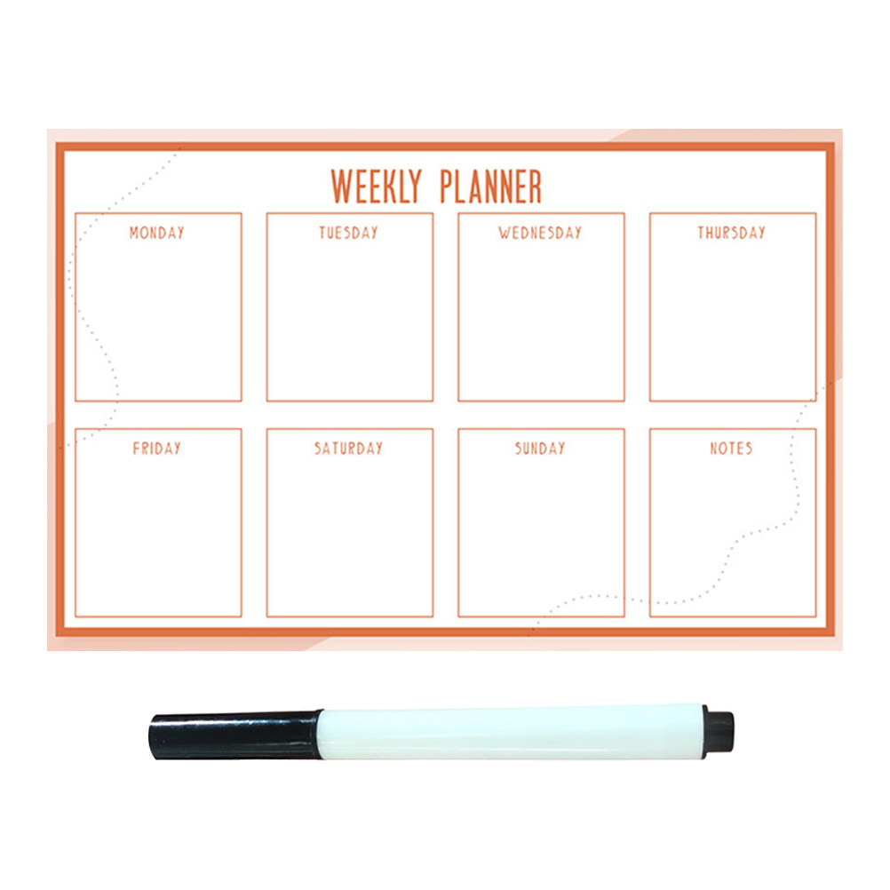 Adhesive Weekly Calendar White - Dry Erase Weekly review and price