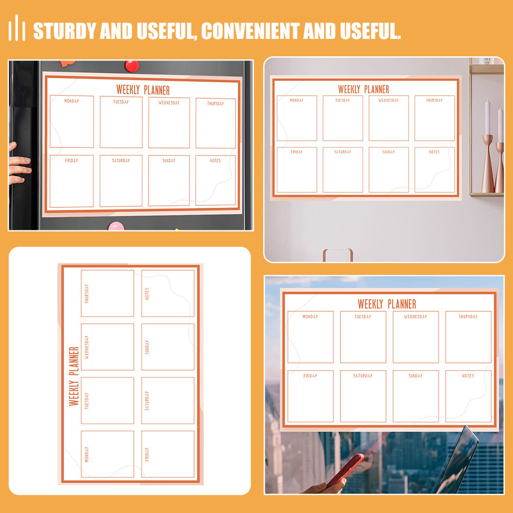 Adhesive Weekly Calendar White - Dry Erase Weekly review and price