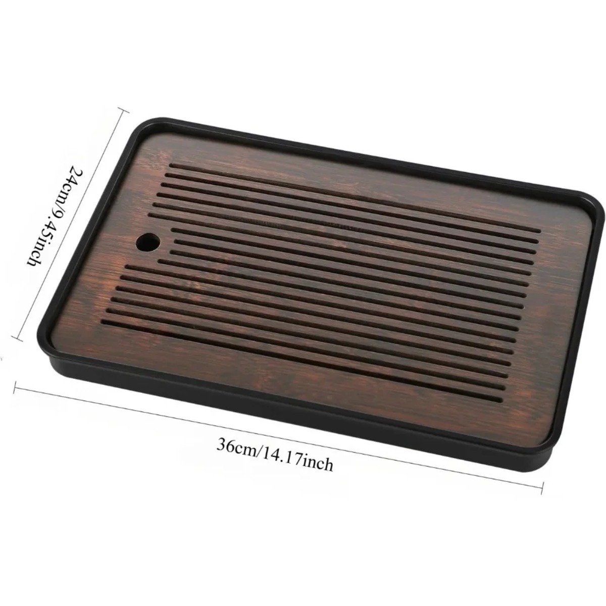 Natural Bamboo Tea Tray with H - Office Furniture Used review and price