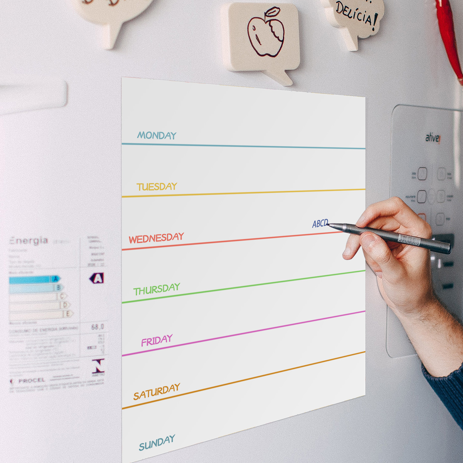 Magnetic Weekly Planner Fridge - Dry Erase Weekly review and price